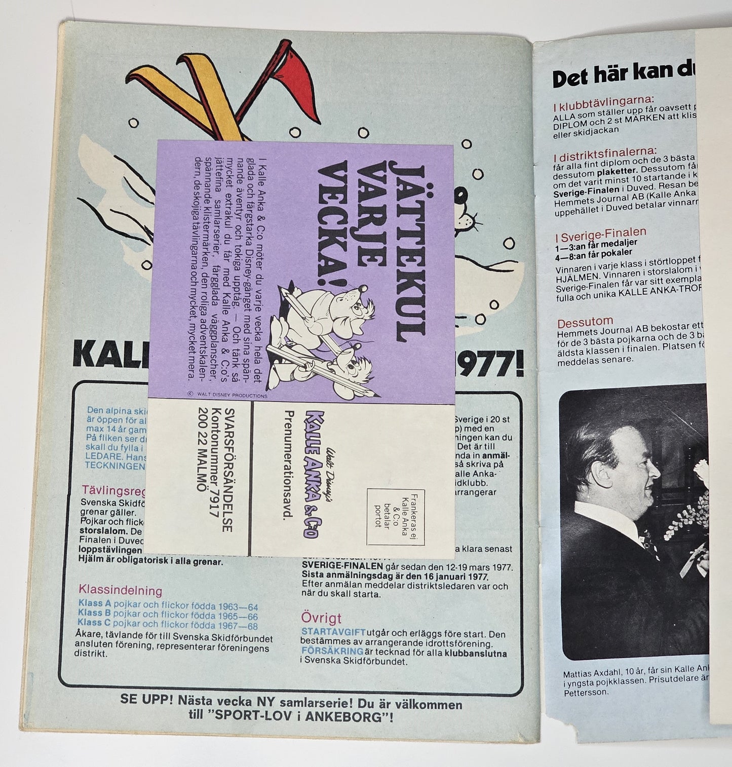 Kalle Anka & Co Nr 53 1976 #VG# + Prenumerationsbilaga
