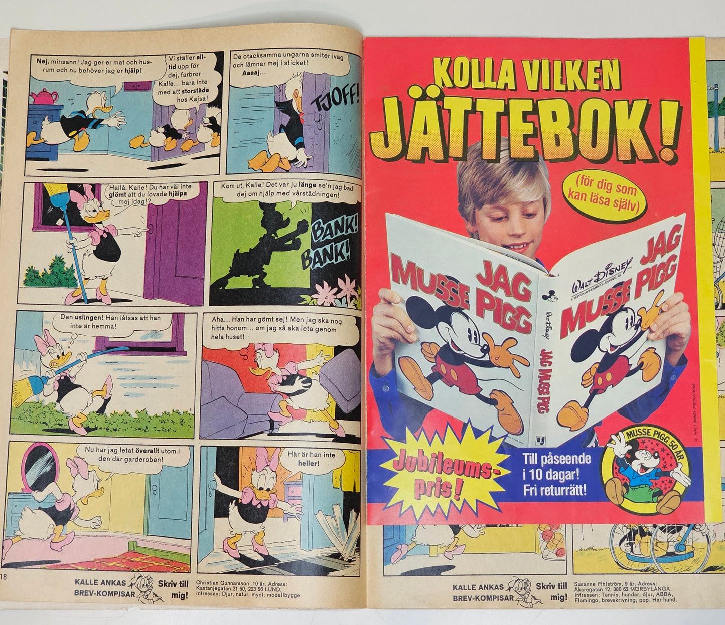 Kalle Anka & Co Nr 9 1978 #VG# + Reklambilaga