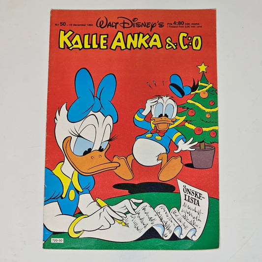 Kalle Anka & Co Nr 50 1980 #FN# + Prenumerationsbilaga