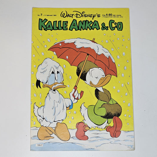 Kalle Anka & Co Nr 7 1981 #VF# + Prenumerationsbilaga