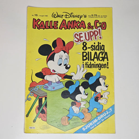Kalle Anka & Co Nr 15 1982 #VG# + Bilaga