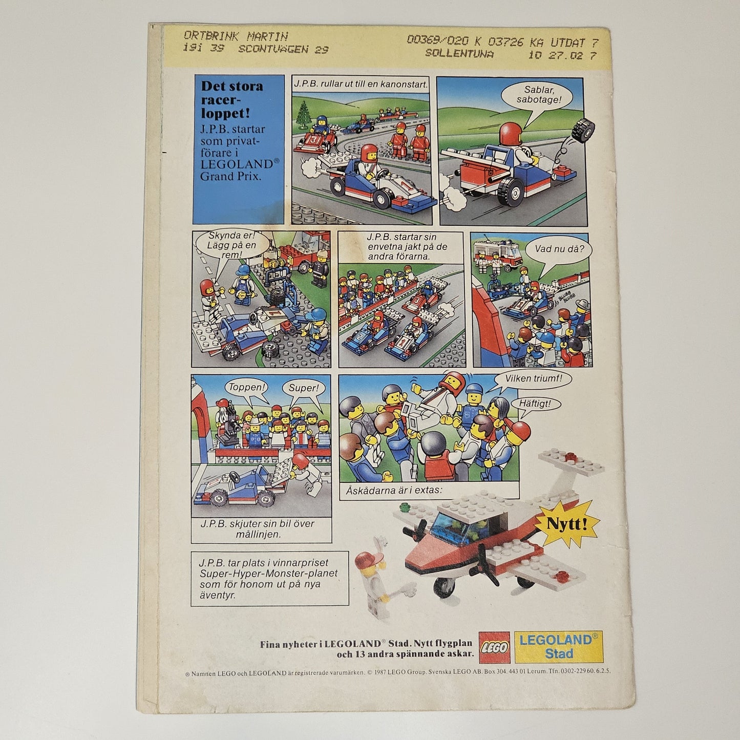 Kalle Anka & Co Nr 10 1987 #VG# + Poster