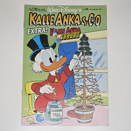 Kalle Anka & Co Nr 49 1987 #VF# + Poster