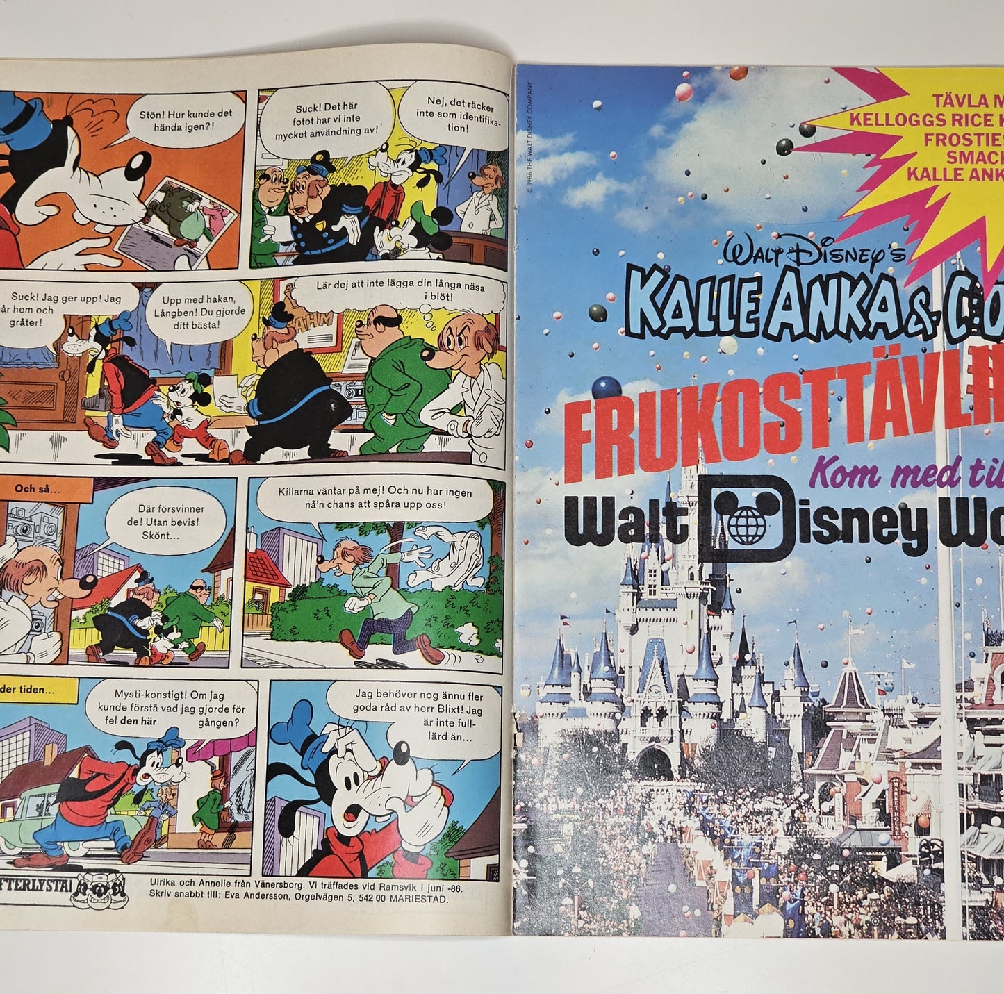 Kalle Anka & Co Nr 5 1987 #FN# + Bilaga (Frukosttävling)