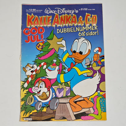 Kalle Anka & Co Nr 51-52 1988 #VG# + Reklambilaga