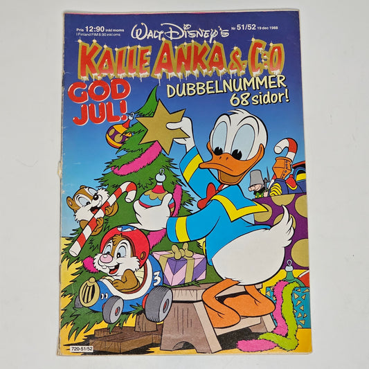 Kalle Anka & Co Nr 51-52 1988 #VG# + Reklambilaga
