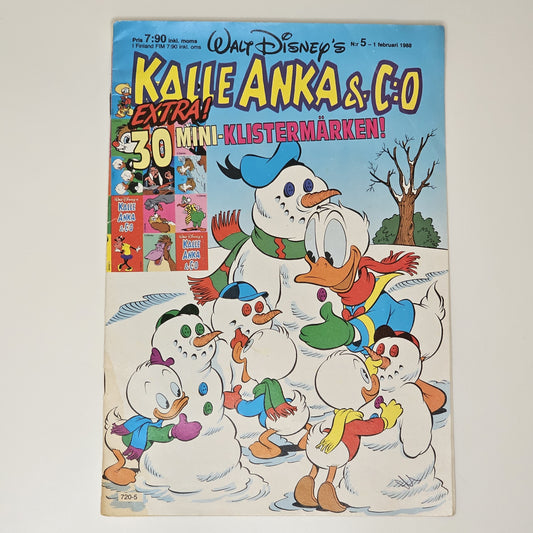 Kalle Anka & Co Nr 5 1988 #VG# + Bilaga