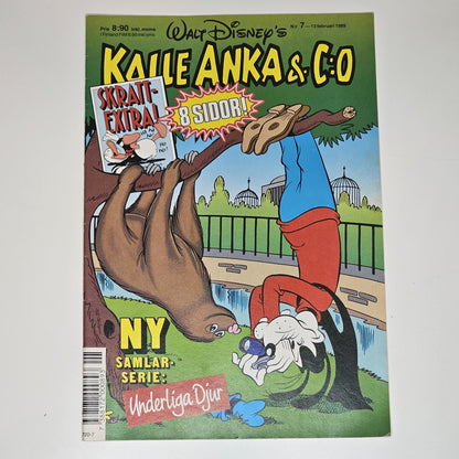Kalle Anka & Co Nr 7 1989 #VF# + Bilaga (Skrattextra)