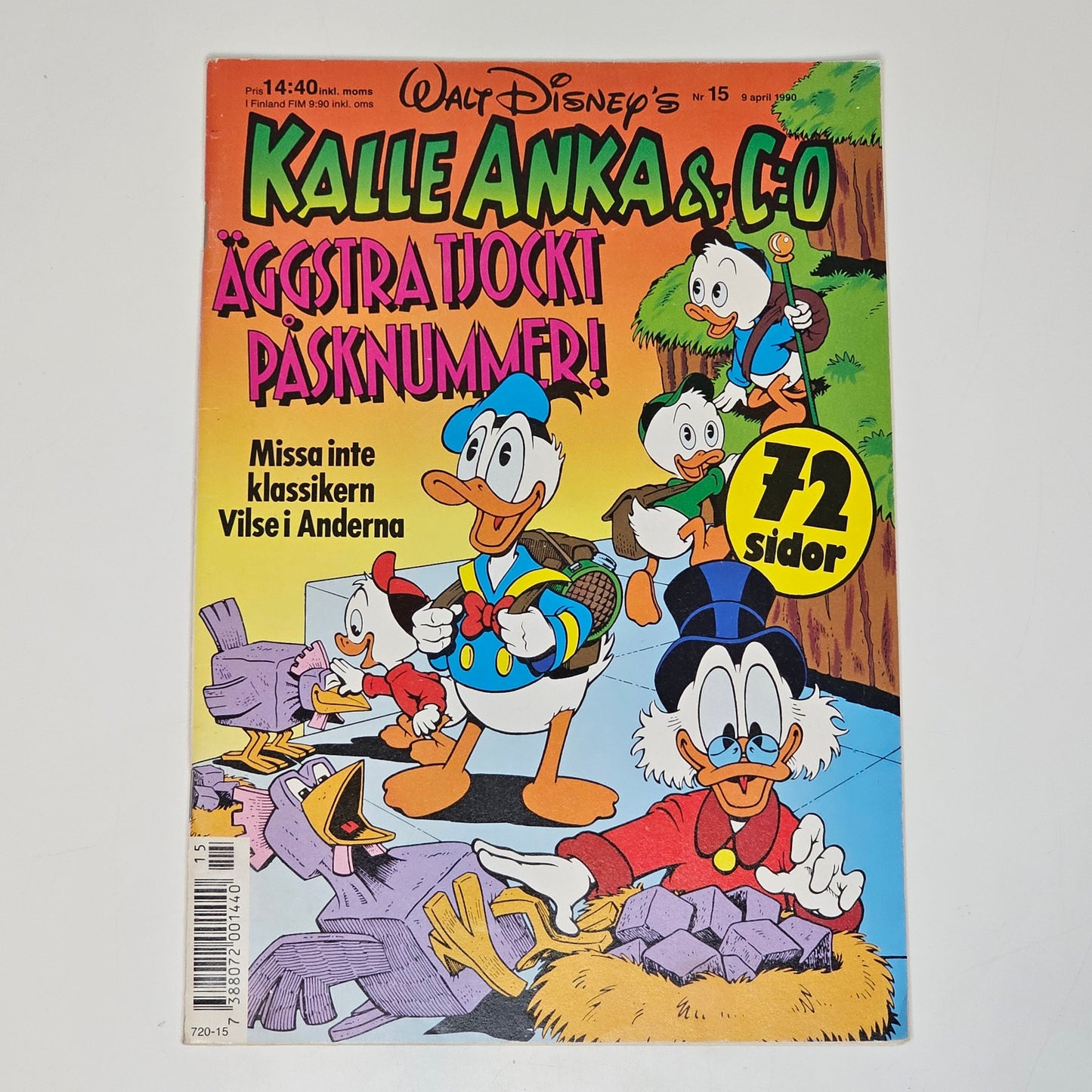 Kalle Anka & Co Nr 15 1990 #VF# + Reklambilaga