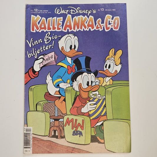 Kalle Anka & Co Nr 13 1992 #FN# + Reklambilaga