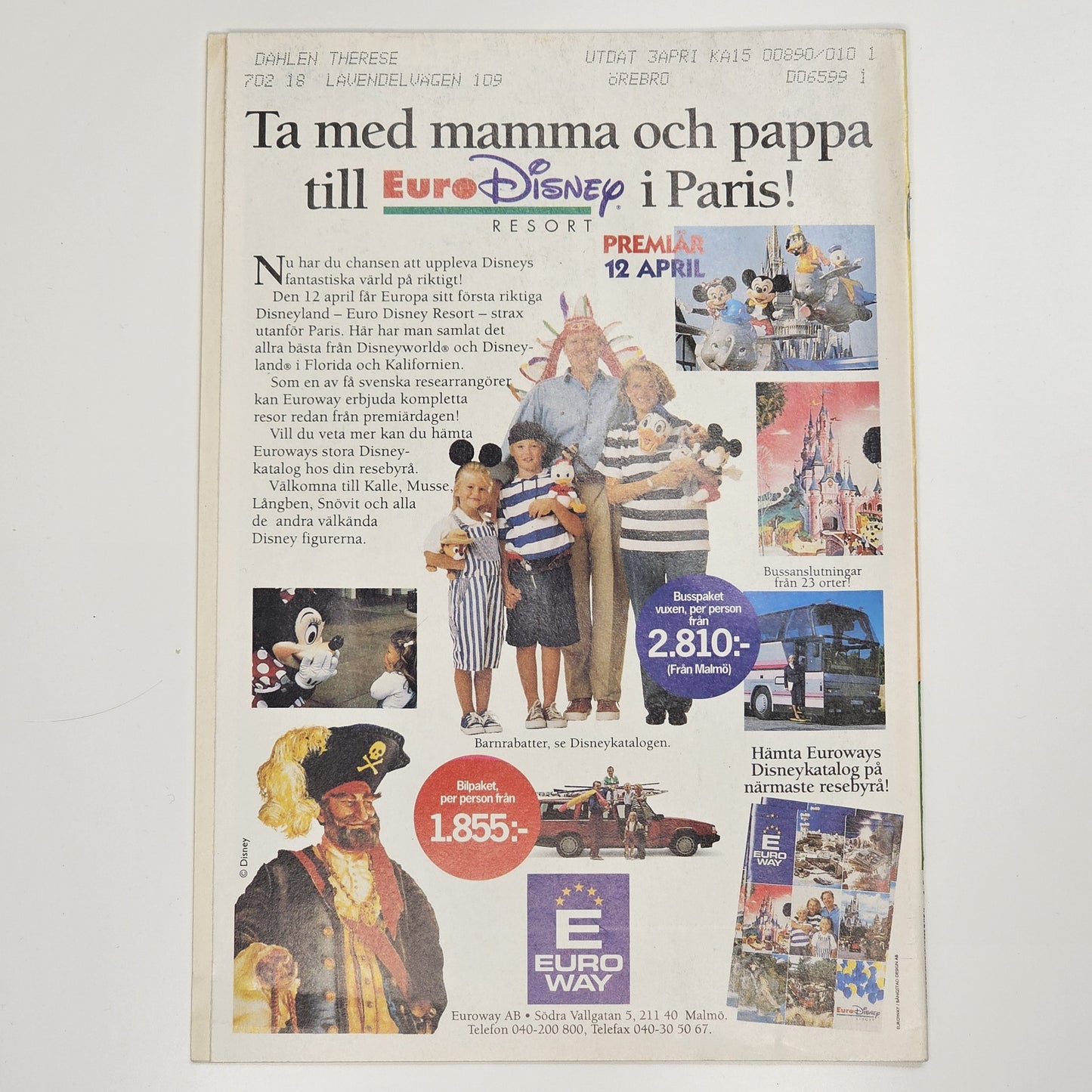 Kalle Anka & Co Nr 15 1992 #VG#