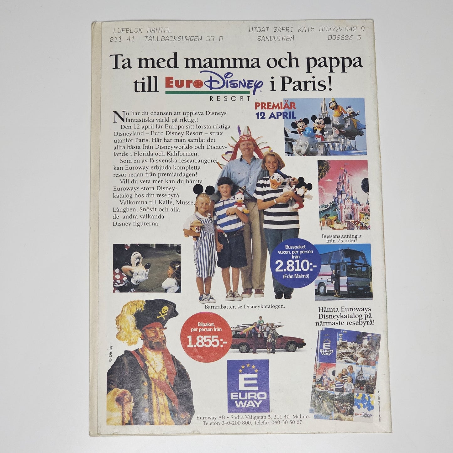 Kalle Anka & Co Nr 15 1992 #VG#