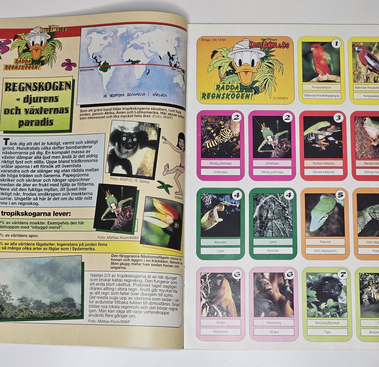 Kalle Anka & Co Nr 15 1993 #FN# + Bilaga (Djungelextra)