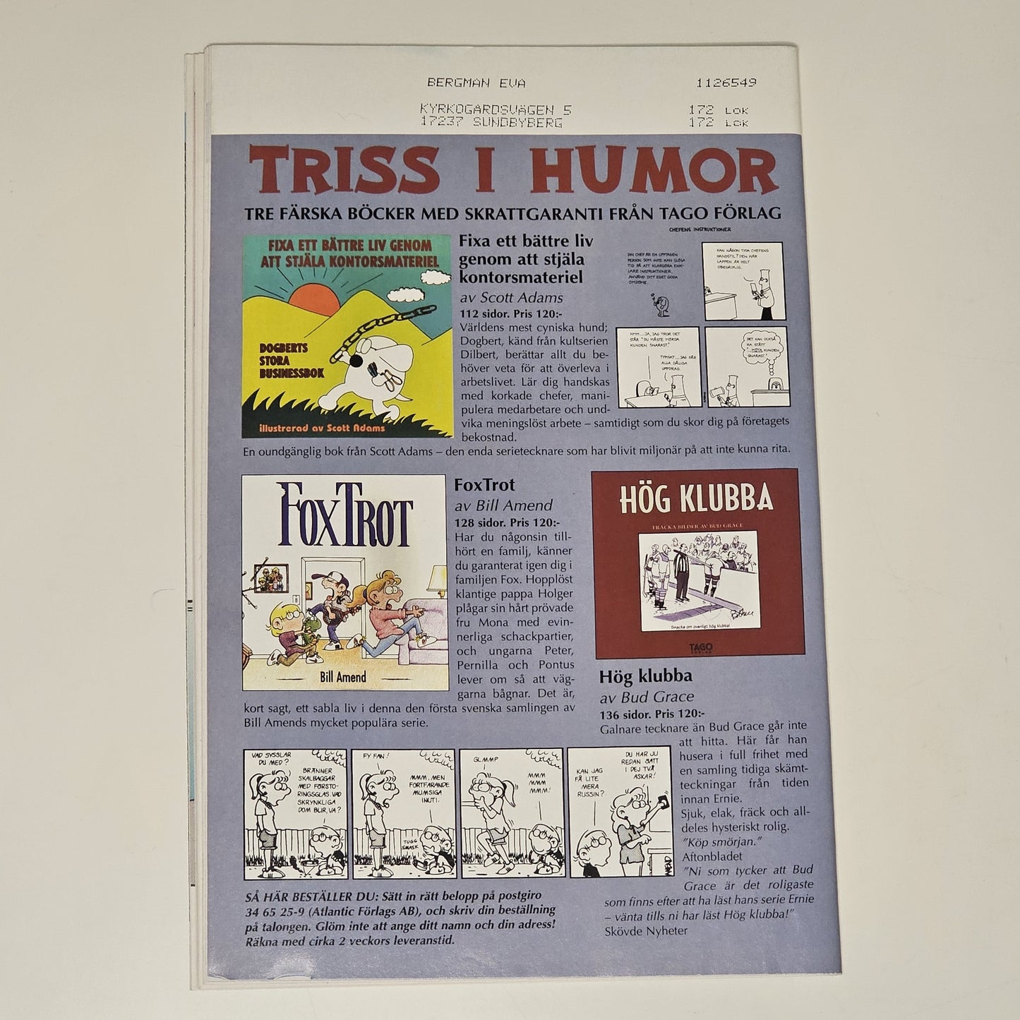 Larson! Nr 3 1997 #VG#