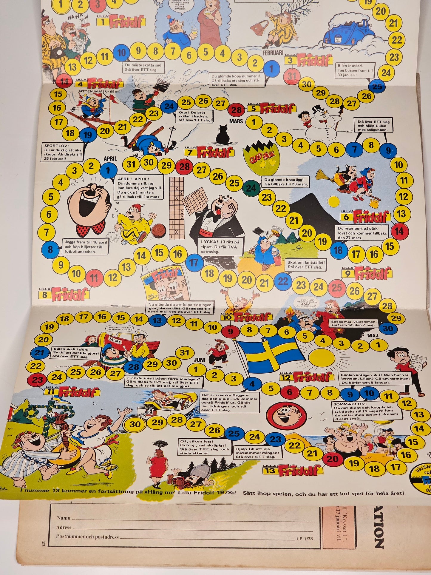 Lilla Fridolf Nr 1 1978 #VG# + Bilaga