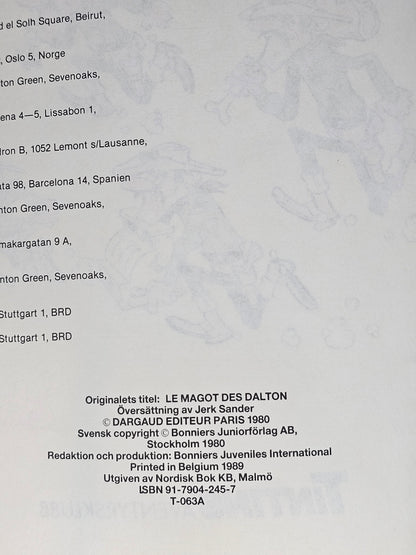 Lucky Luke - Bröderna Daltons Skatt 1989 #VF#