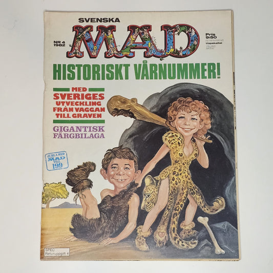 Mad Nr 4 1982 #VG# + Bilaga