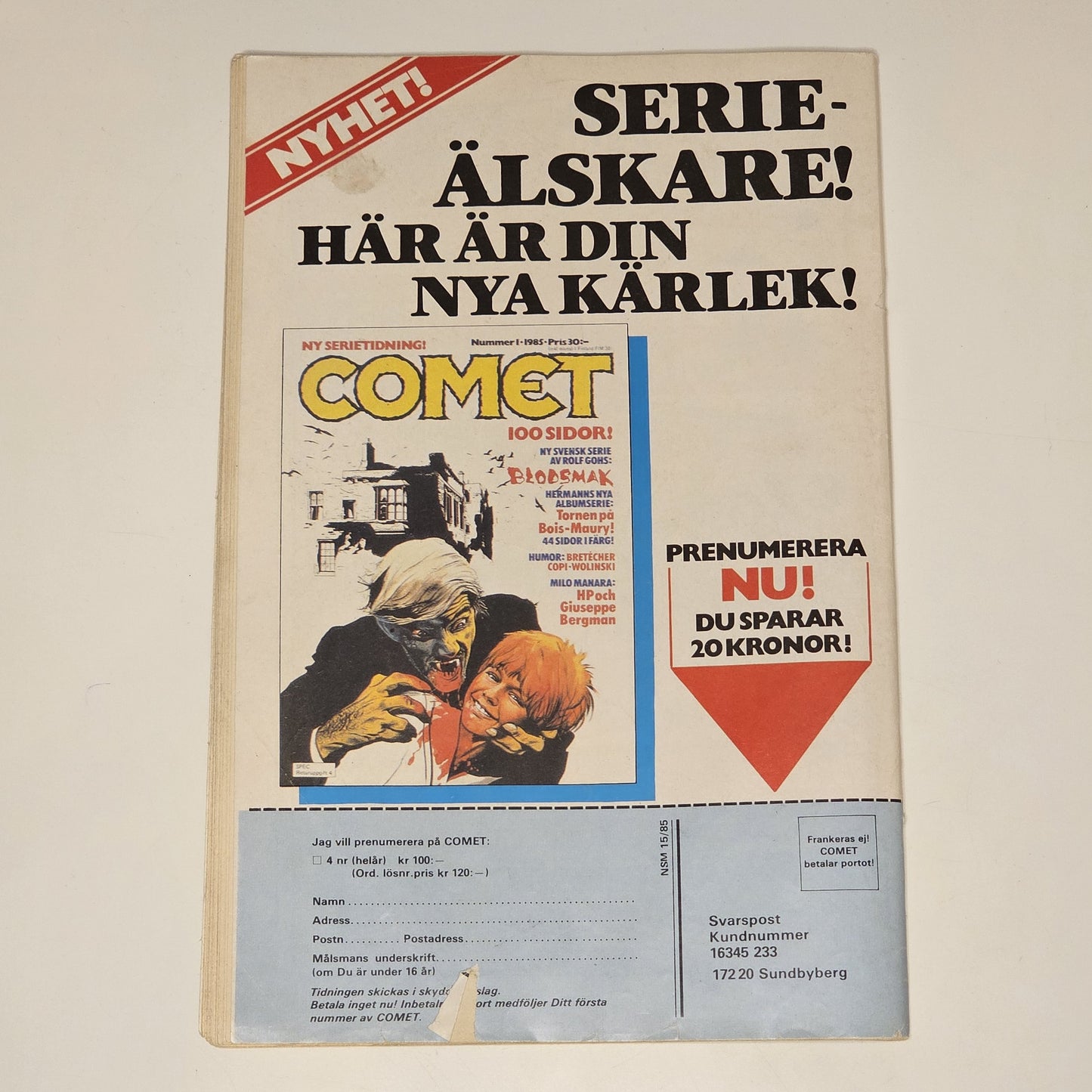 Seriemagasinet Nr 15 1985 #VG#