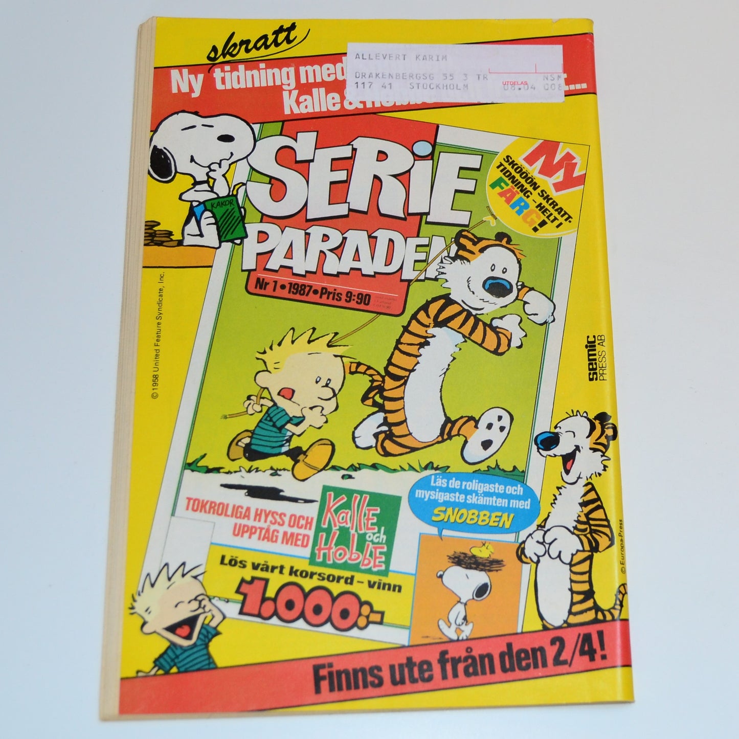 Seriemagasinet Nr 8 1987 #VG#