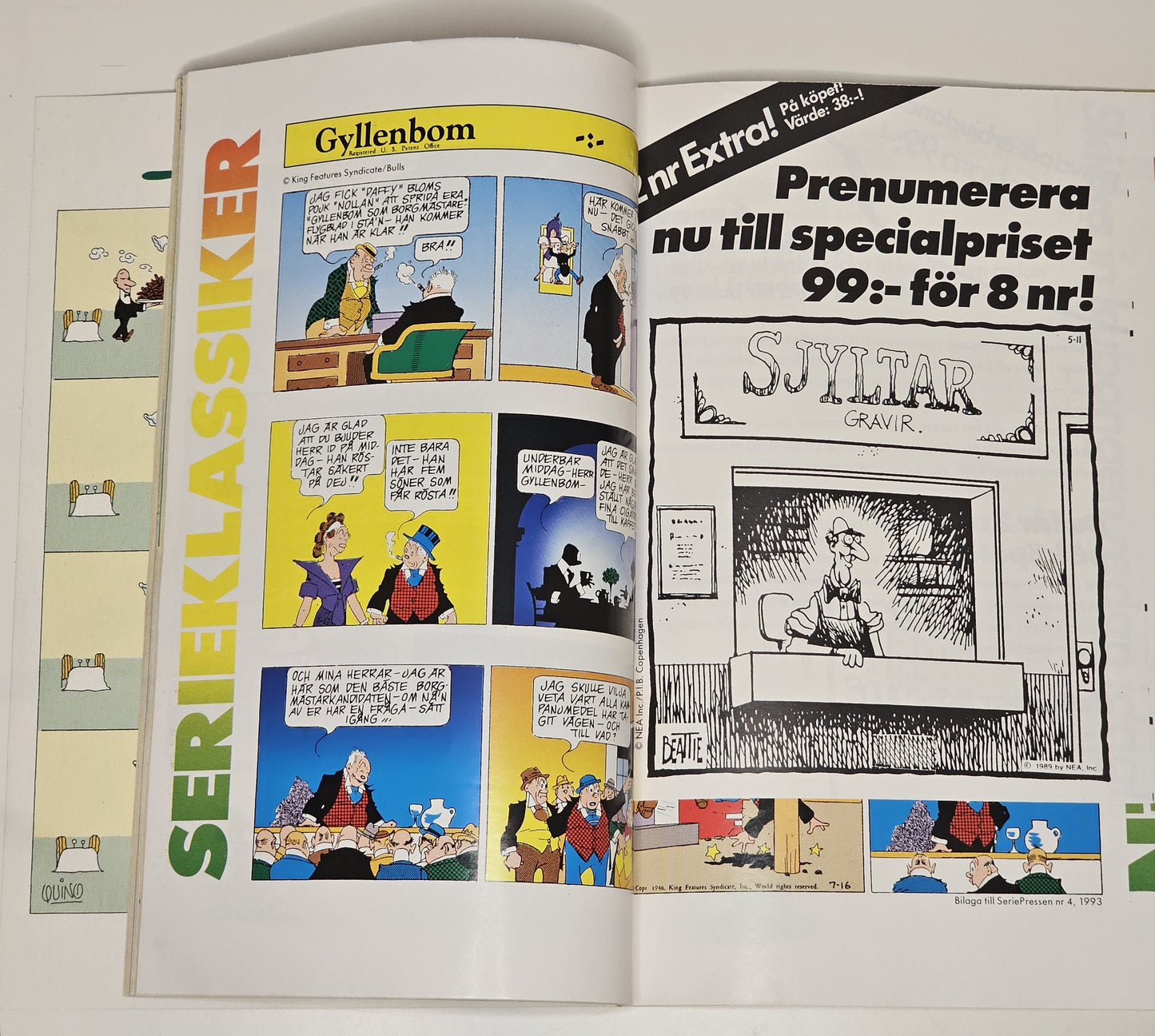 Seriepressen Nr 4 1993 #VF# + Bilaga
