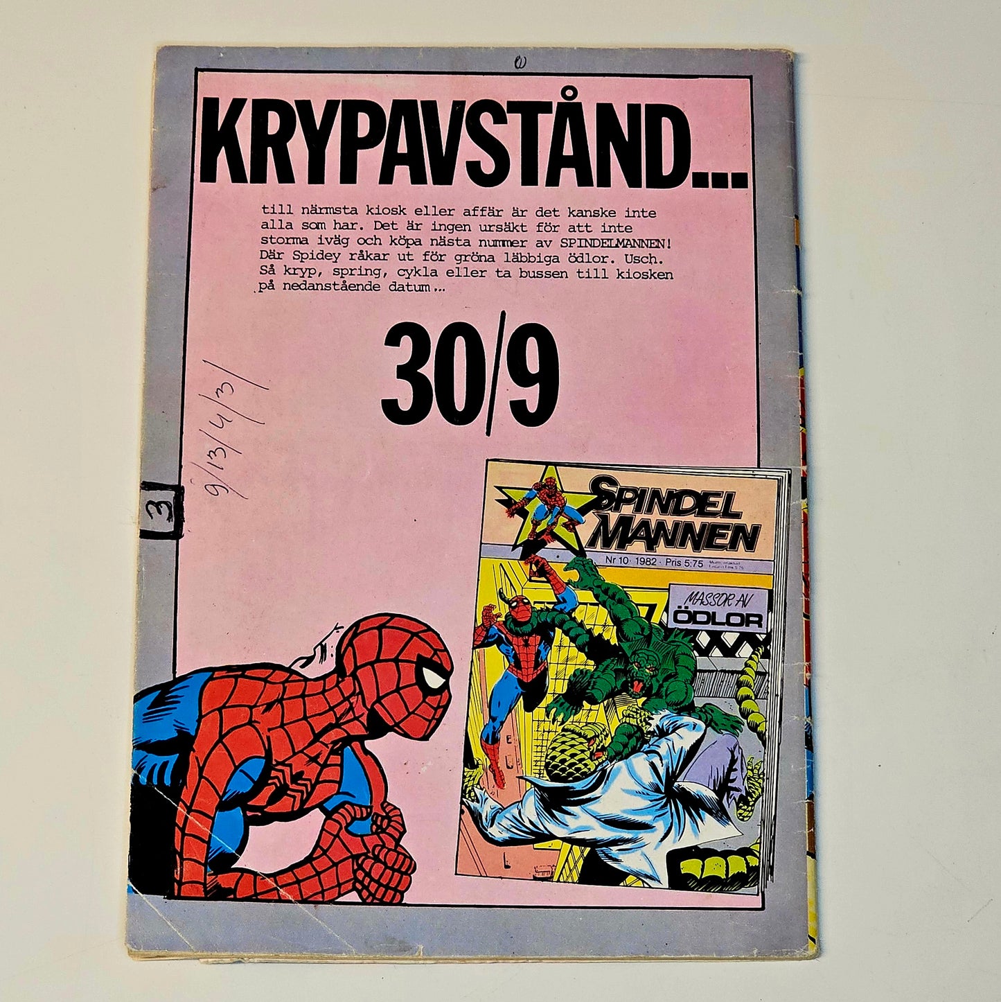 Spindelmannen Nr 9 1982 #FR#