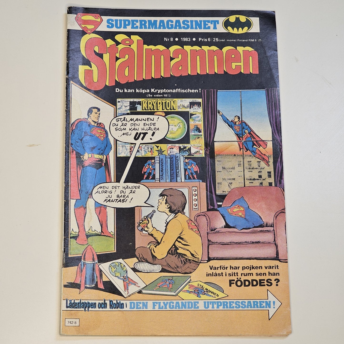Stålmannen Nr 8 1983 #FN# + Miniaffisch