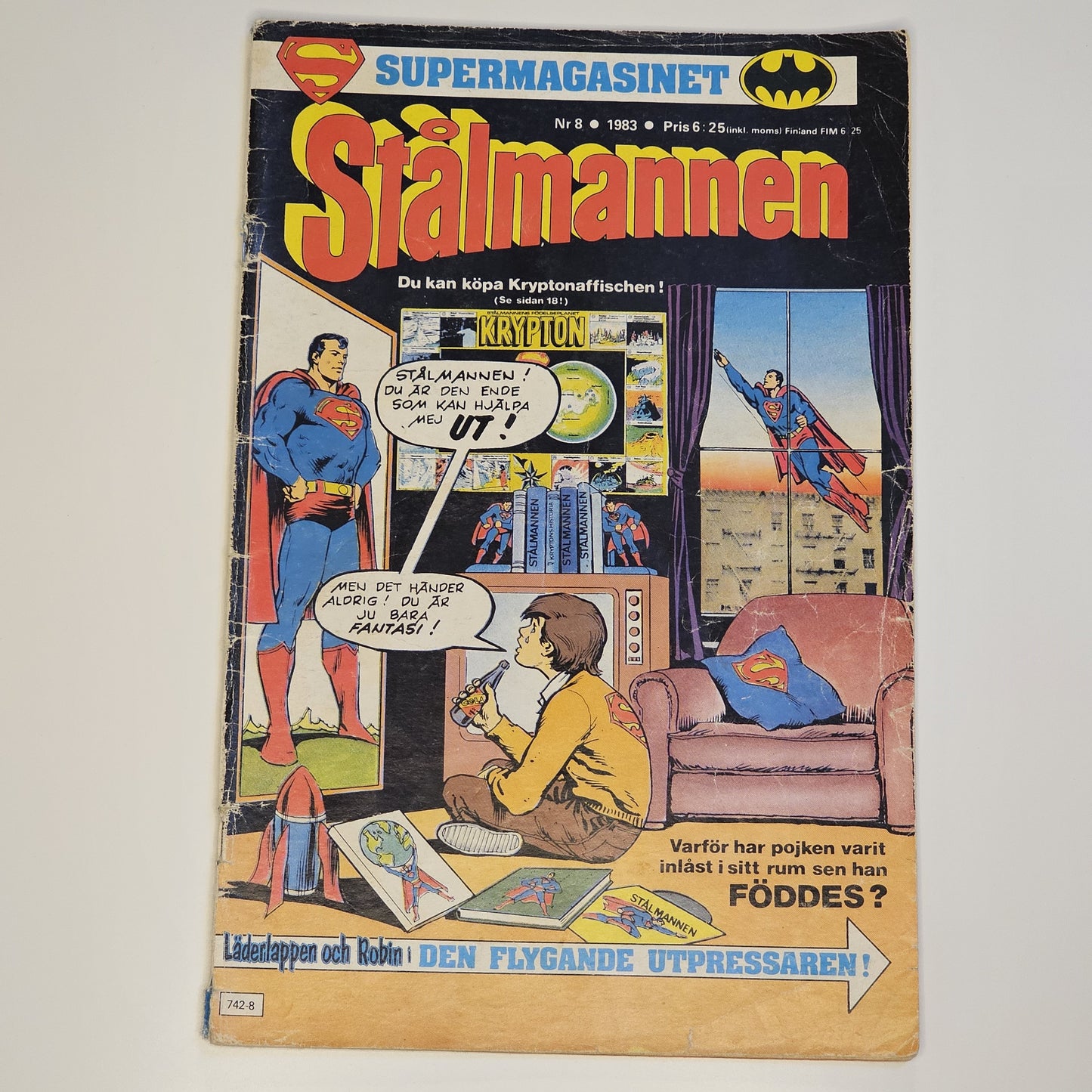 Stålmannen Nr 8 1983 #VG# + Bilaga