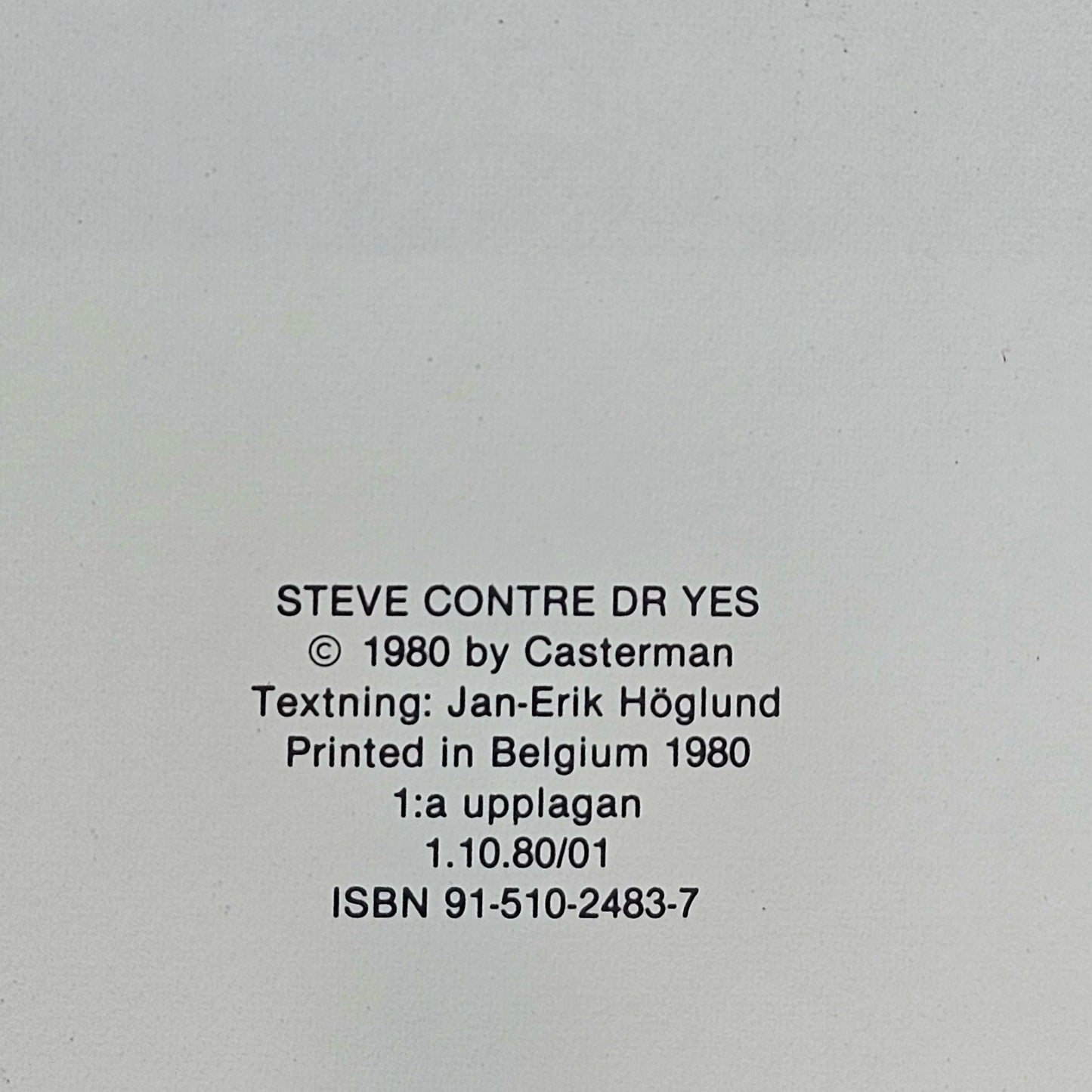 Steve Pops - Kontra Dr Yes 1980 #VF# **1:a Upplagan**