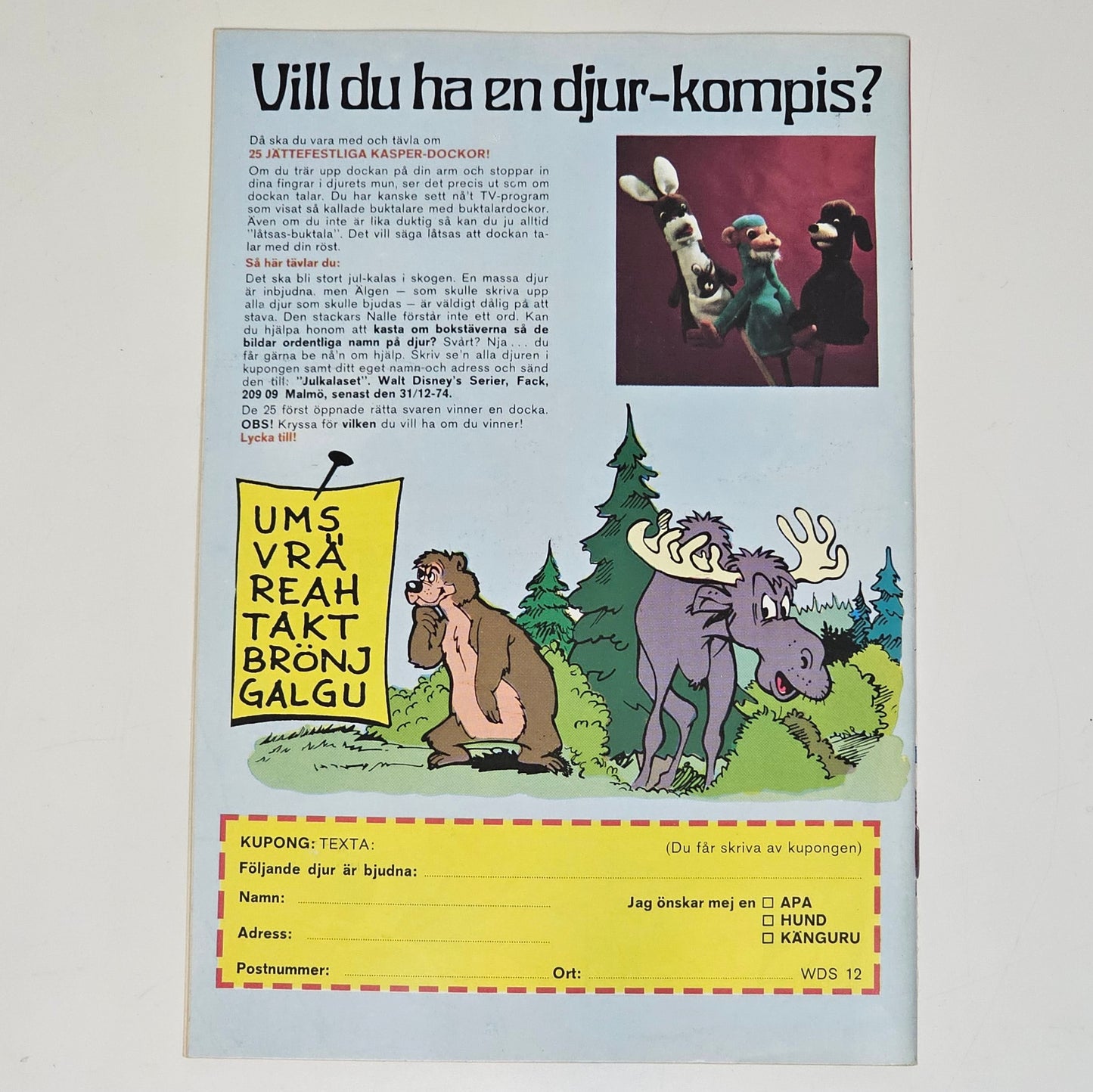 Walt Disney´s Serier Nr 12 1974 #VF#