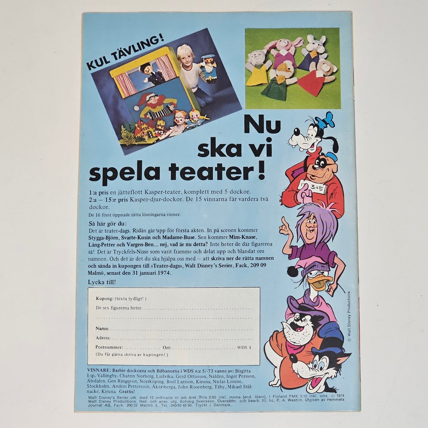 Walt Disney´s Serier Nr 1 1974 #FN#