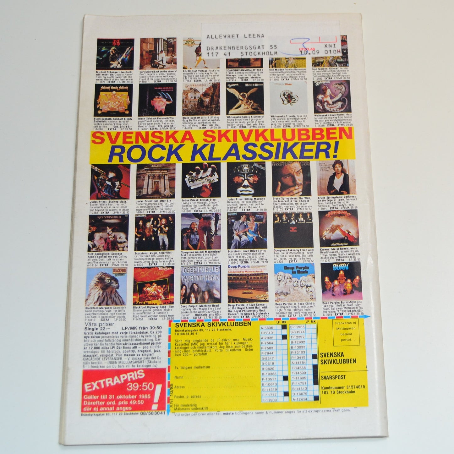 Agent X9 Nr 10 1985 #VG#