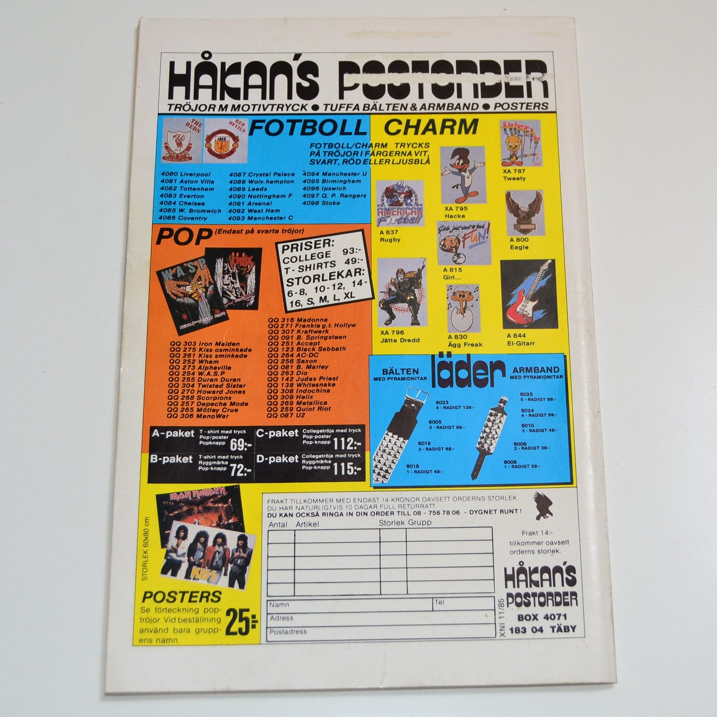 Agent X9 Nr 11 1985 #VG#