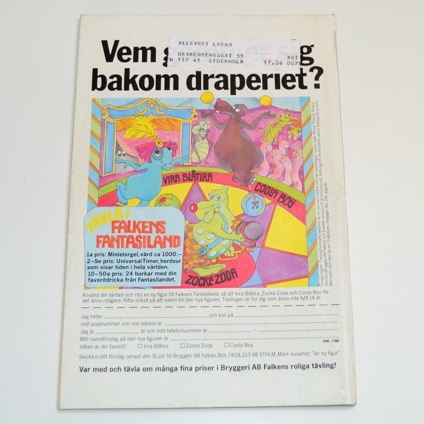 Agent X9 Nr 7 1986 #FN#