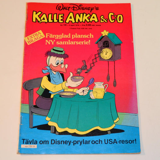 Kalle Anka & Co Nr 14 1978 #VG# + Bilaga